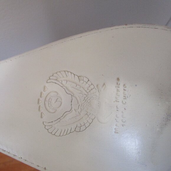 Aguila RealTurquoise & White Stingray Cowgirl Boots 100 % Leather, size 8.5 - Picture 10 of 10